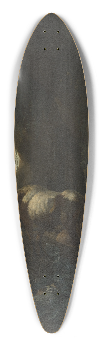 Willem Romeyn - A Shepherd and Cattle in a Cave 39.3 inch art pintail longboard deck