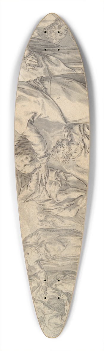 Willem Swanenburg - The preaching of St. John theBaptist 39.3 inch art pintail longboard deck