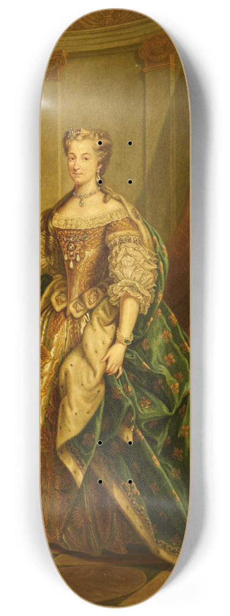 After Jean-Baptiste van Loo - Portrait of Maria Leszczyska (17031768) 8.25 inch art skate deck