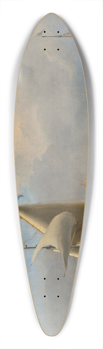 Willem van de Velde the Younger - A calm with a States Yacht firing a salute 39.3 inch art pintail longboard deck