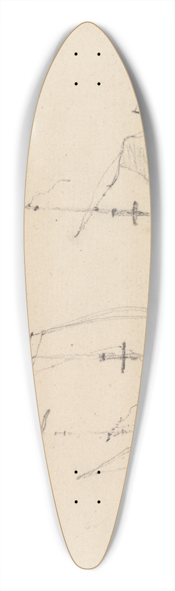 Willem van de Velde the Younger - A Three Mast Warship 39.3 inch art pintail longboard deck