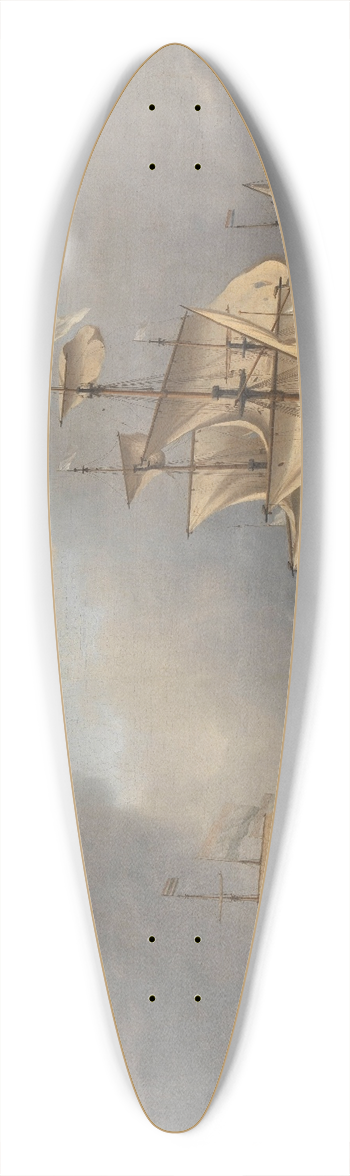 Willem van de Velde the Younger - The Capture of the Royal Prince 39.3 inch art pintail longboard deck