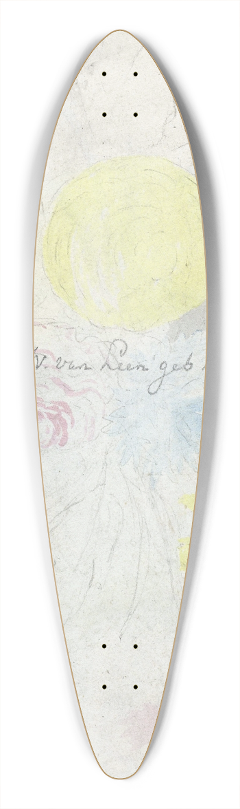 Willem van Leen - Schets van een boeket 39.3 inch art pintail longboard deck