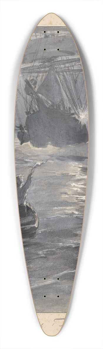 Willem Wenckebach - Jongens seinen naar een schip vanaf een zinkende roeiboot 39.3 inch art pintail longboard deck