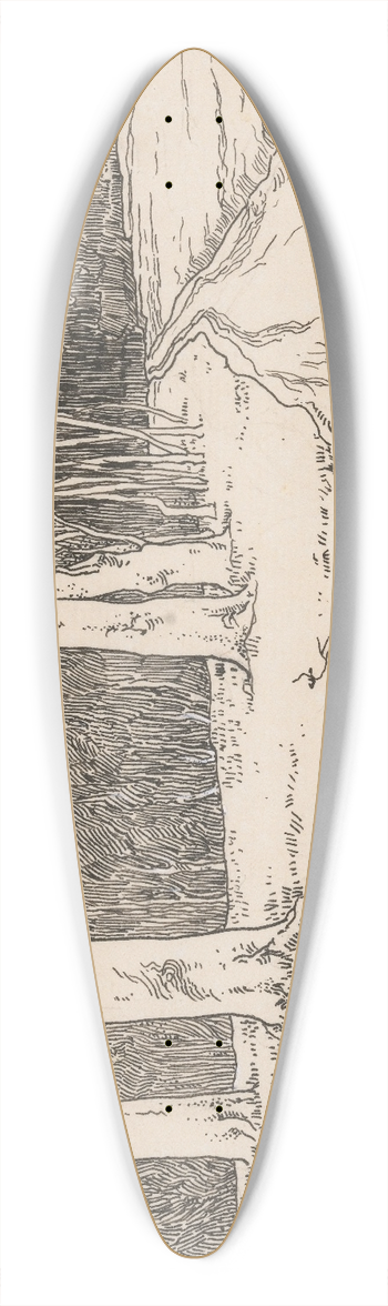 Willem Wenckebach - Pad langs de rand van een bos 39.3 inch art pintail longboard deck