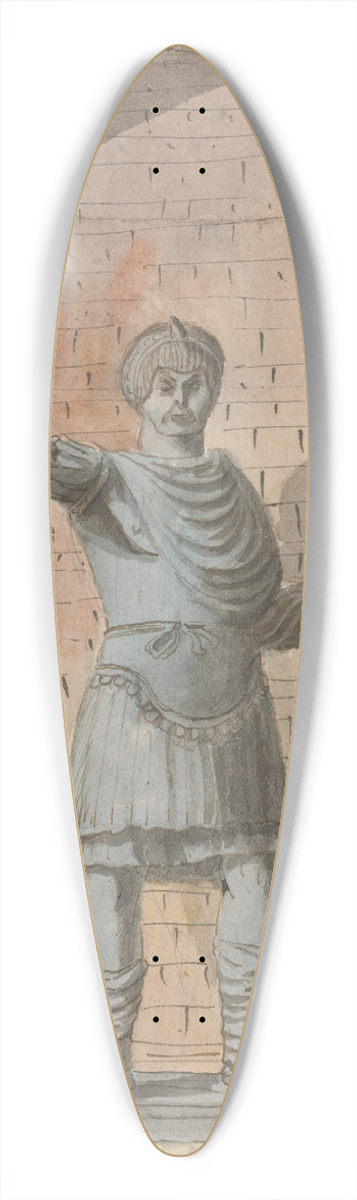 Willey Reveley - The Colossus of Barletta 39.3 inch art pintail longboard deck