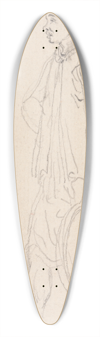 William Alexander - A Beggar 39.3 inch art pintail longboard deck