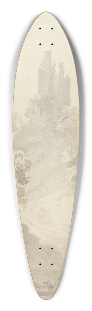 William Alexander - Wigmore Castle, Herefordshire 39.3 inch art pintail longboard deck