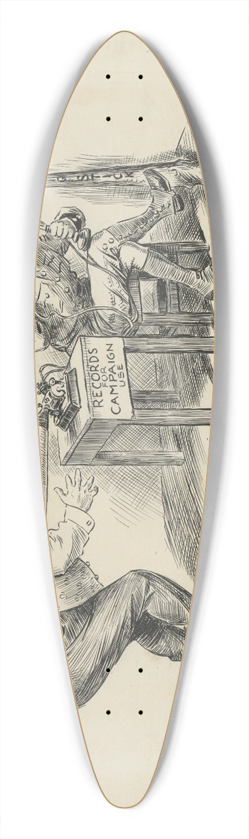 William Allen Rogers - Louder, Bill! 39.3 inch art pintail longboard deck