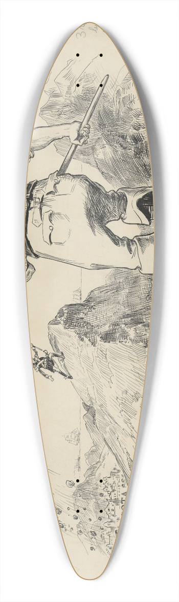 William Allen Rogers - The first spadeful 39.3 inch art pintail longboard deck