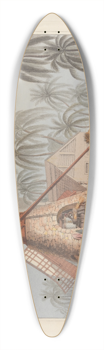 William A. V. Clark - The Mill-Yard 39.3 inch art pintail longboard deck