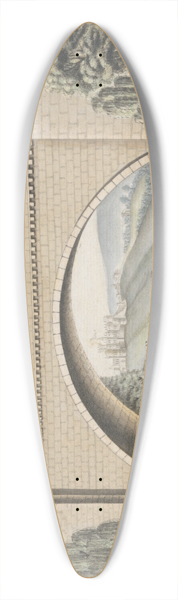 William Beilby - Brick Bridge 39.3 inch art pintail longboard deck