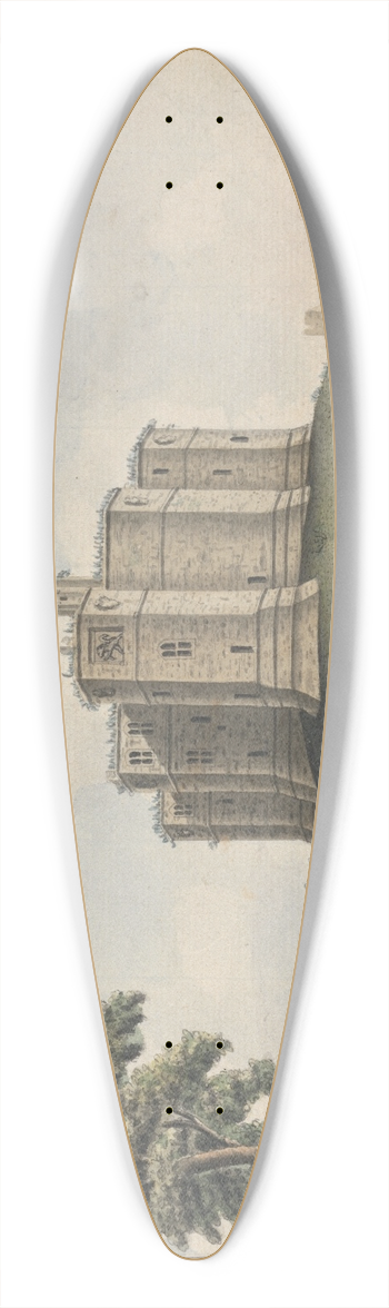 William Beilby - Warkworth Castle, Northumberland 39.3 inch art pintail longboard deck