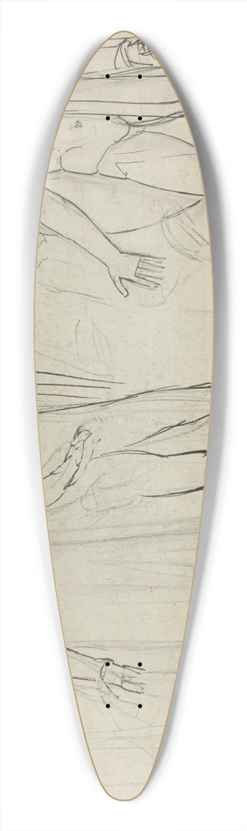William Blake - And Saul Said unto David, Go and the Lord be with Thee (recto) 39.3 inch art pintail longboard deck