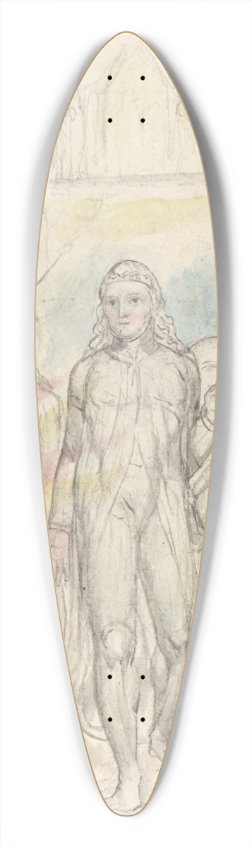 William Blake - Christian with the Shield of Faith, Taking Leave of His Companions 39.3 inch art pintail longboard deck