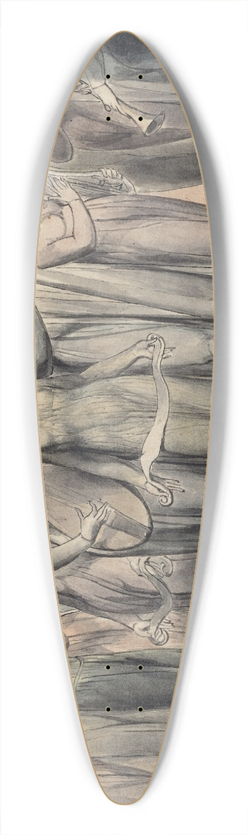 William Blake - Job and His Family Restored to Prosperity 39.3 inch art pintail longboard deck