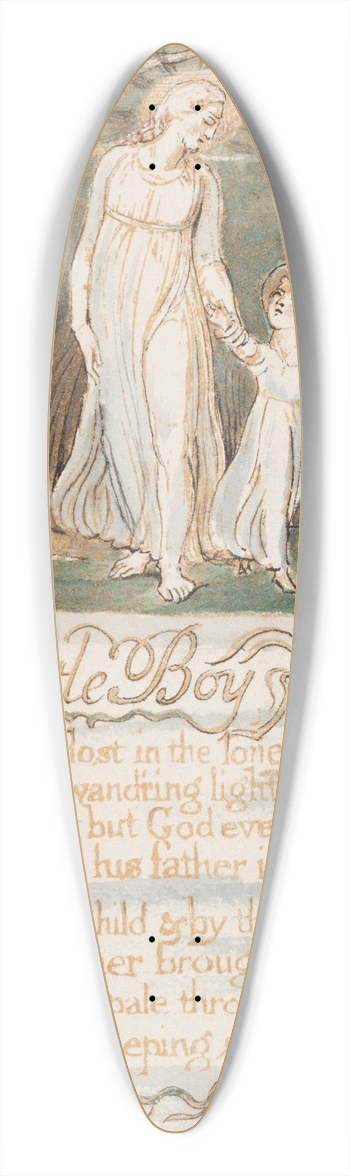William Blake - Pl. 13  The Little Boy Found 39.3 inch art pintail longboard deck