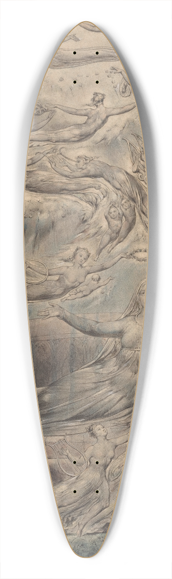 William Blake - Queen Katherines Dream 39.3 inch art pintail longboard deck