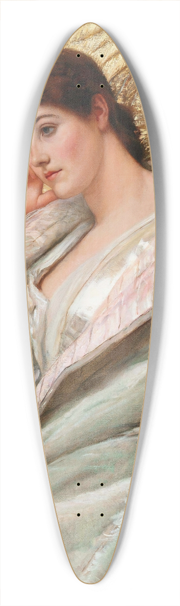 William Blake Richmond - Portrait of Mrs Charles Rome 39.3 inch art pintail longboard deck