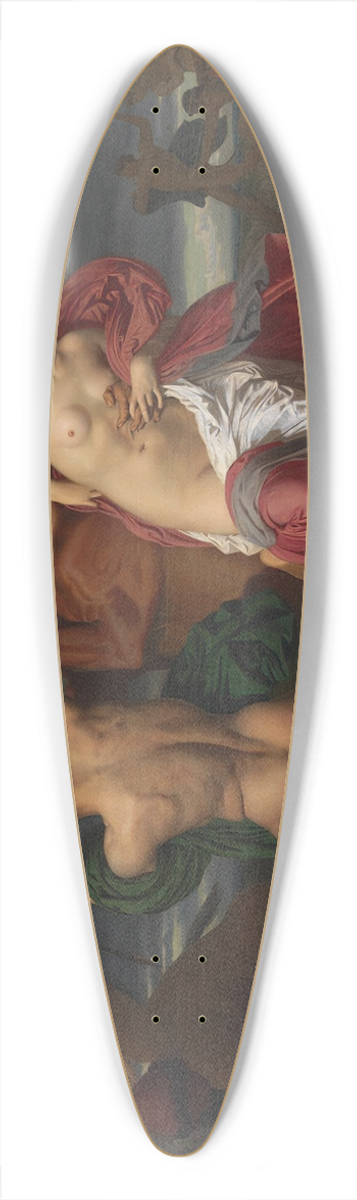 William Bouguereau - Battle Of The Centaurs And The Lapiths 39.3 inch art pintail longboard deck