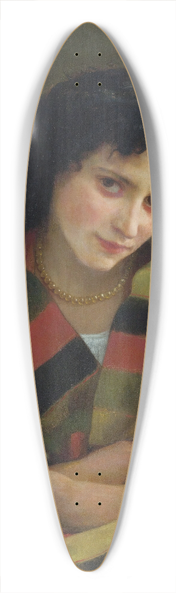 William Bouguereau - Frileuse 39.3 inch art pintail longboard deck