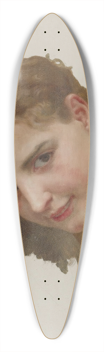 William Bouguereau - Jeune fille de la rochelle (study for le gu) 39.3 inch art pintail longboard deck