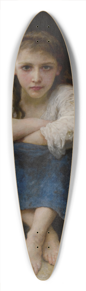 William Bouguereau - La srieuse 39.3 inch art pintail longboard deck
