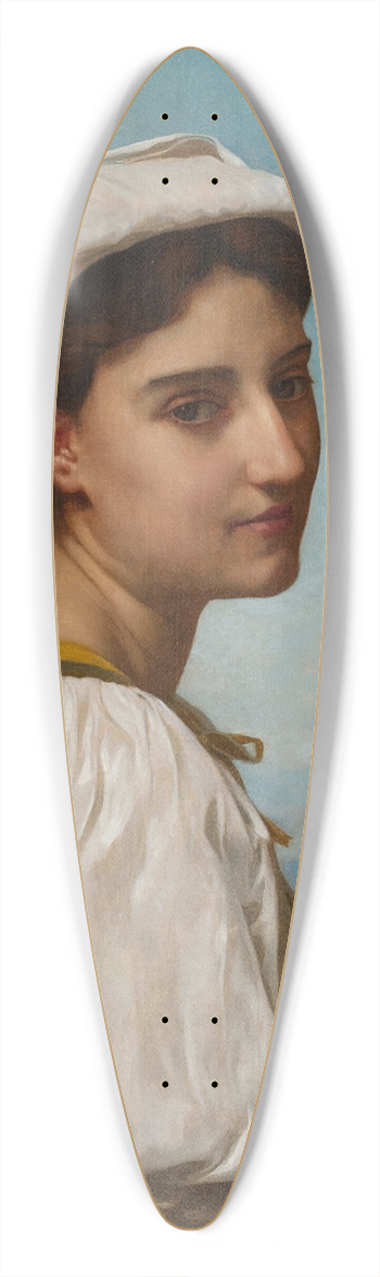 William Bouguereau - Le Bouquet de violettes 39.3 inch art pintail longboard deck