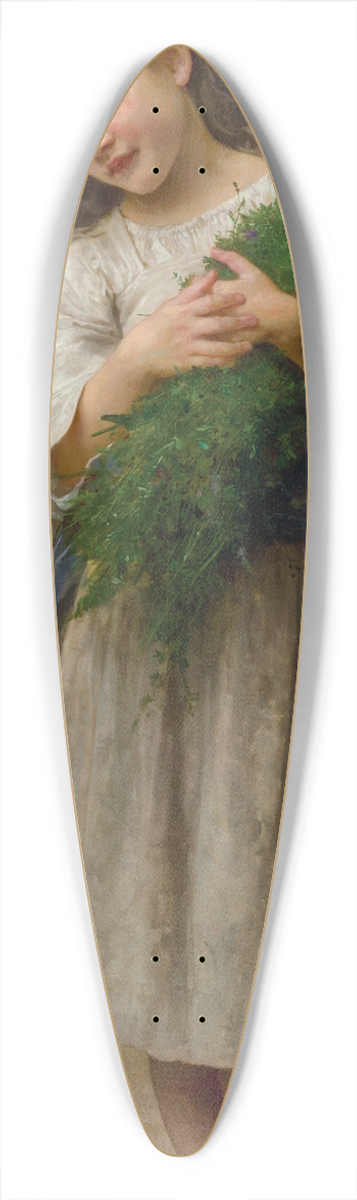 William Bouguereau - Retour des champs 39.3 inch art pintail longboard deck