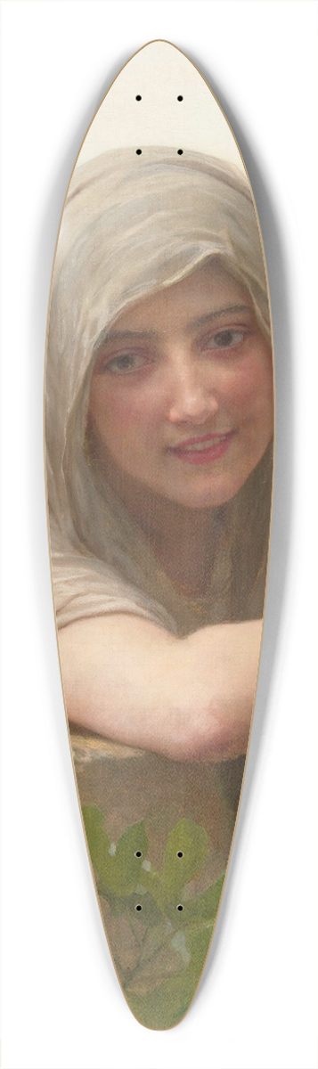 William Bouguereau - Souvenir 39.3 inch art pintail longboard deck