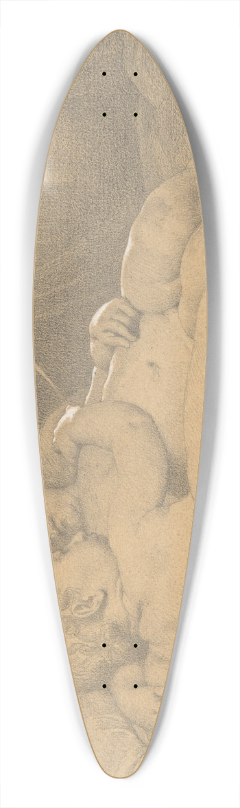 William Bouguereau - Two Sleeping Children 39.3 inch art pintail longboard deck