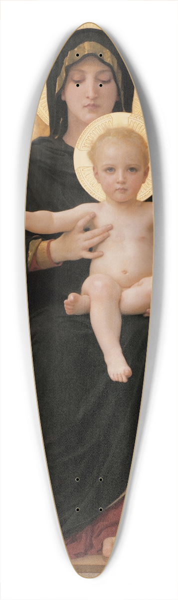 William Bouguereau - Virgin and Child 39.3 inch art pintail longboard deck