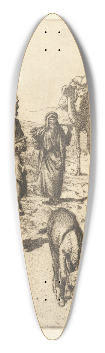 William Brassey Hole - There passed by Midianites Merchantmen 39.3 inch art pintail longboard deck