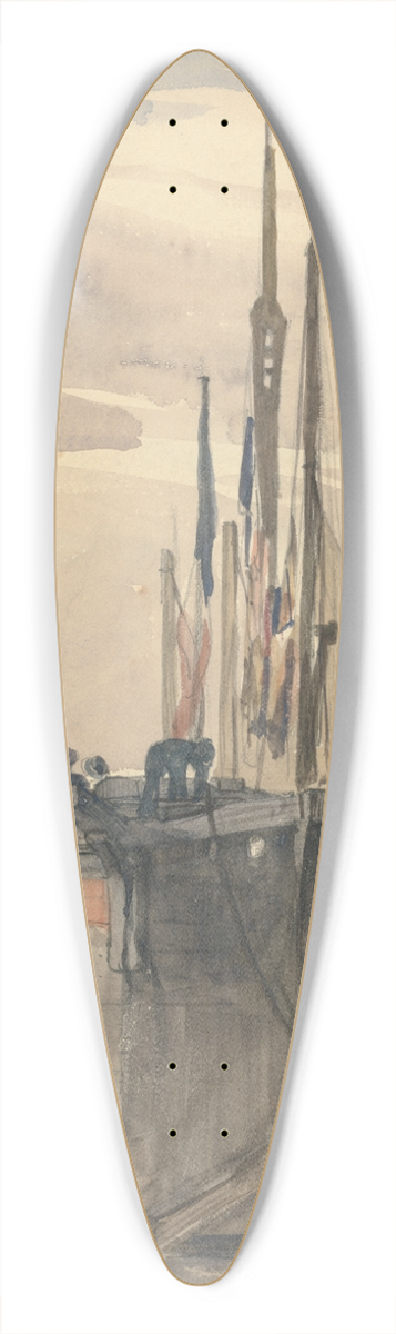 William Callow - The Luxor, Paris, December 1833 39.3 inch art pintail longboard deck