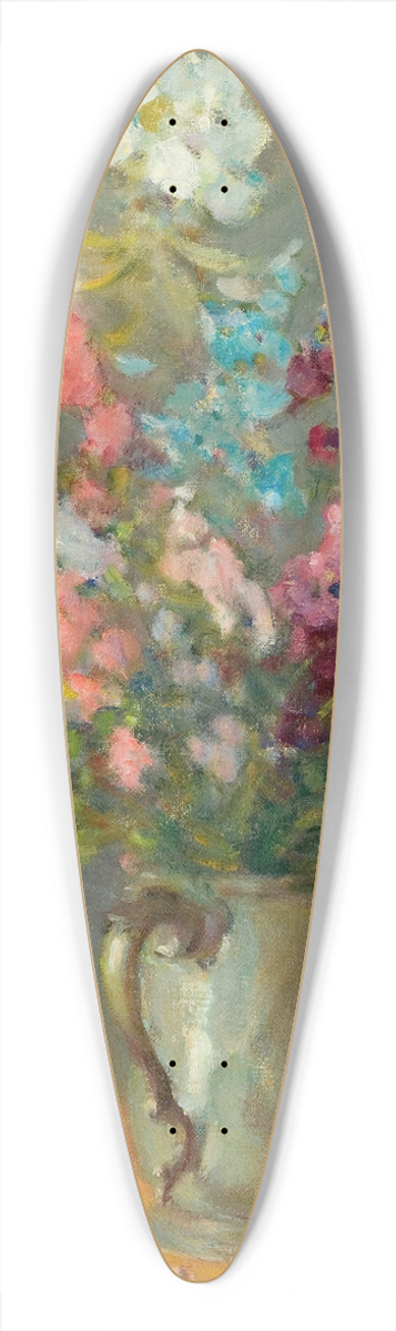 William Chadwick - Pewter Mug with Delphiniums 39.3 inch art pintail longboard deck