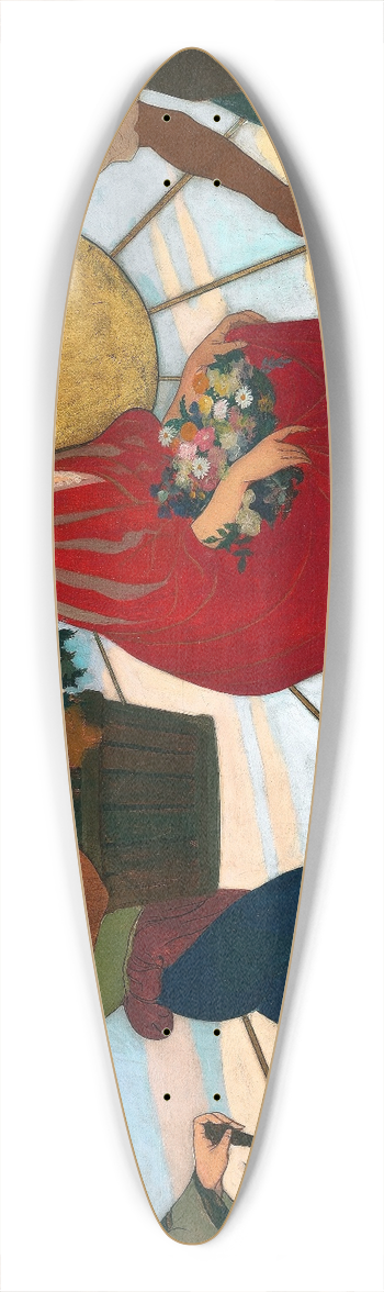 William Clarke Rice - The Four Seasons 39.3 inch art pintail longboard deck