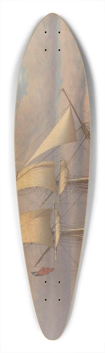 William Clark - The English Brig Norval before the Wind 39.3 inch art pintail longboard deck