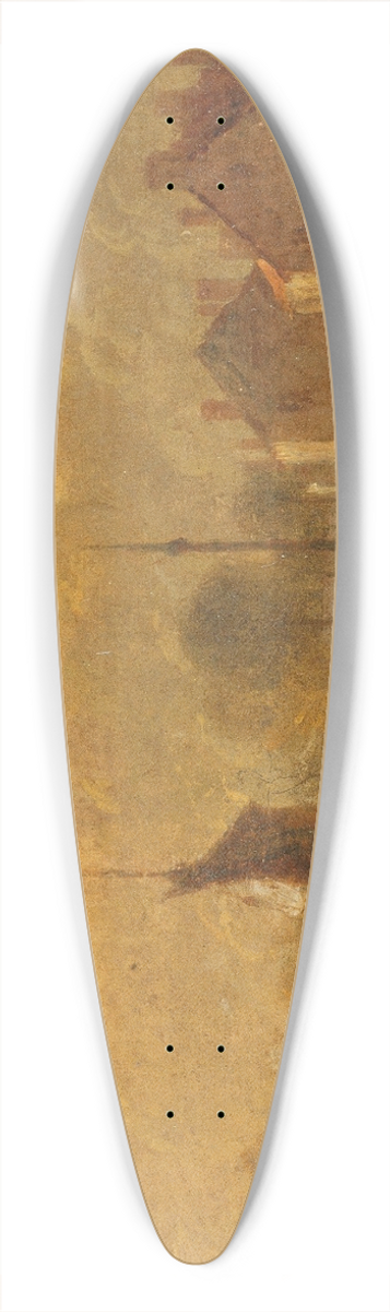 William Daniell - Windsor Castle from the Thames 39.3 inch art pintail longboard deck