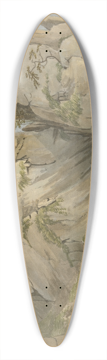 William Day - Renards Hole, Dovedale, Derbyshire 39.3 inch art pintail longboard deck