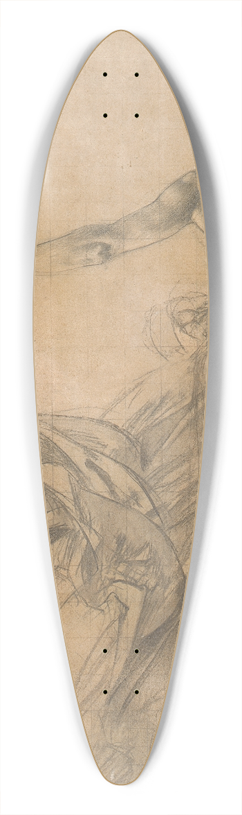 William de Leftwich Dodge - Untitled (study for ceiling, Empire Theatre, N.Y.) 39.3 inch art pintail longboard deck