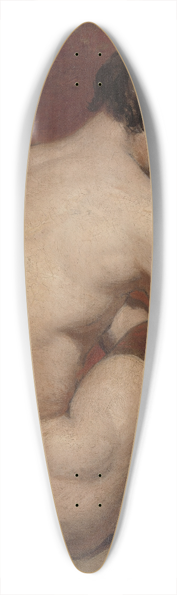 William Etty - Male Nude, Kneeling, from the Back 39.3 inch art pintail longboard deck
