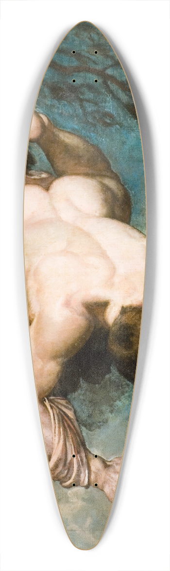 William Etty - Manlius Hurled From The Rock 39.3 inch art pintail longboard deck