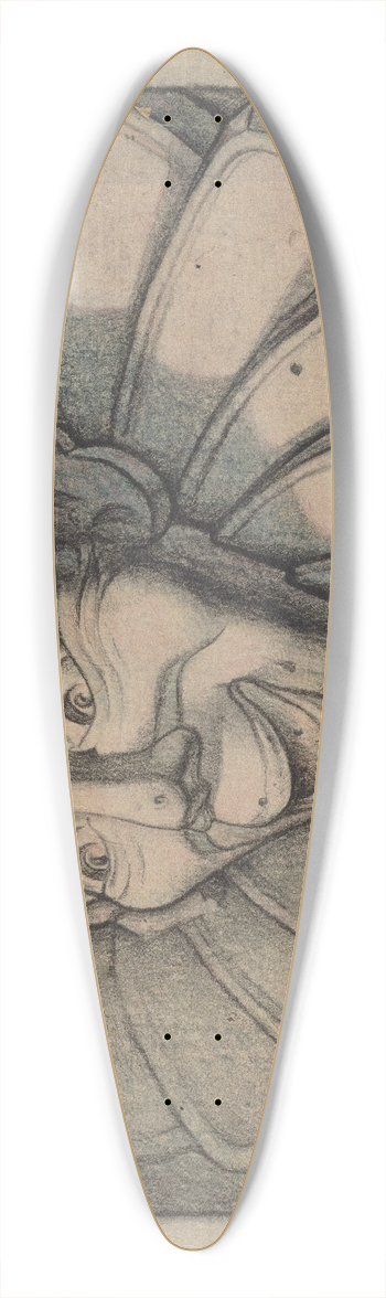 William Fergusson - Wood Carving  Hexafoos 39.3 inch art pintail longboard deck