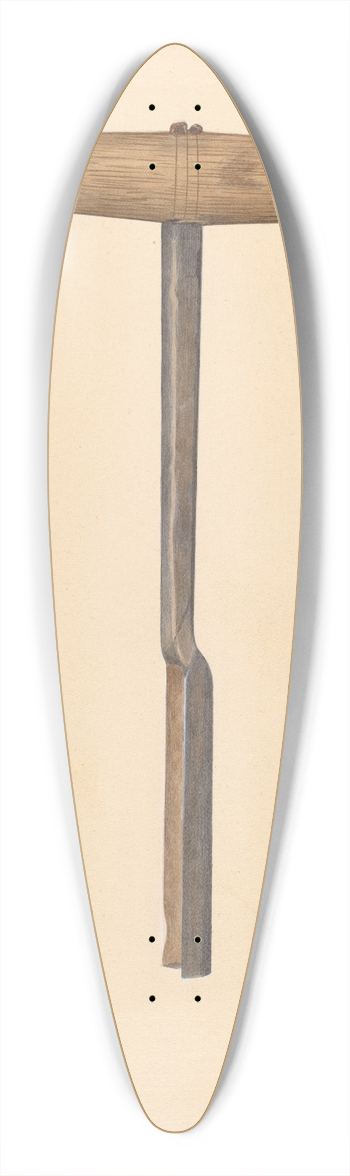William Frank - Handmade Auger 39.3 inch art pintail longboard deck