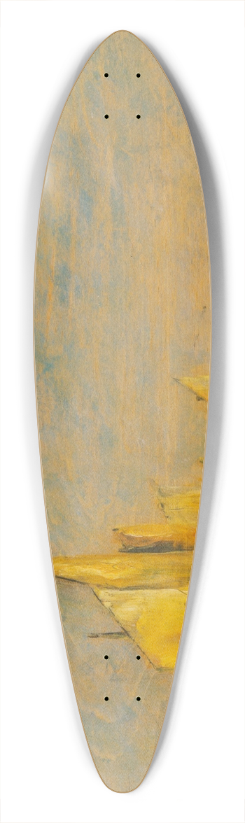 William Gedney Bunce - A Group of Boats, Venice 39.3 inch art pintail longboard deck