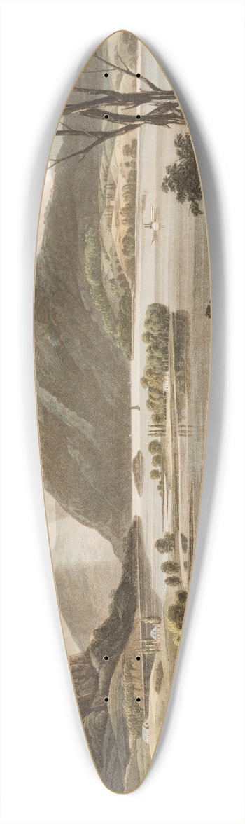 William Guy Wall - View from Fishkill Looking to West Point 39.3 inch art pintail longboard deck