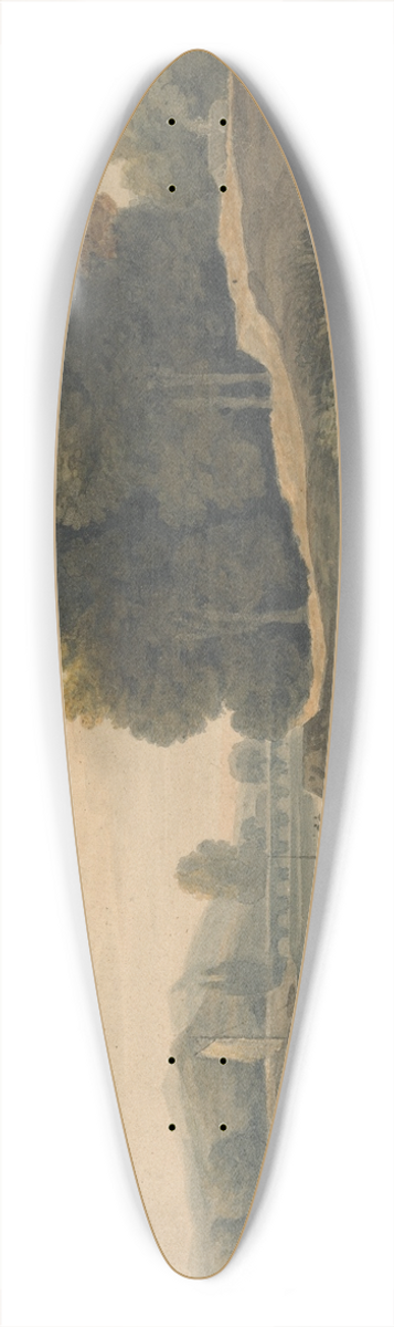 William Havell - River Scene with Boy and Sheep 39.3 inch art pintail longboard deck