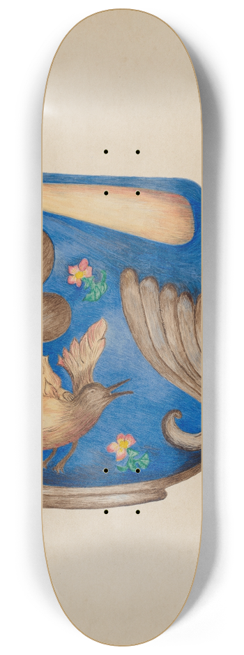 Della Button - Majolica Pitcher 8.25 inch art skate deck