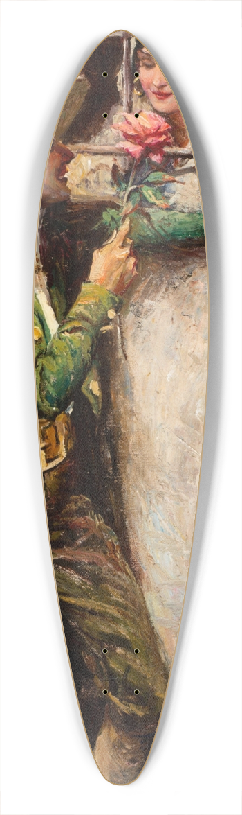 William Henry Dethlef Koerner - At the Window 39.3 inch art pintail longboard deck