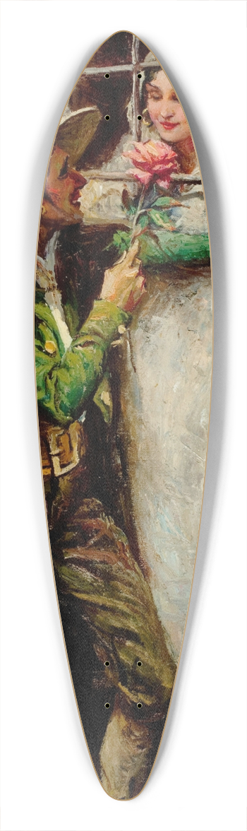 William Henry Dethlef Koerner - At the Window 39.3 inch art pintail longboard deck
